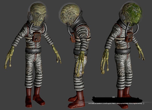 скин зомби для css fallout 3 alien