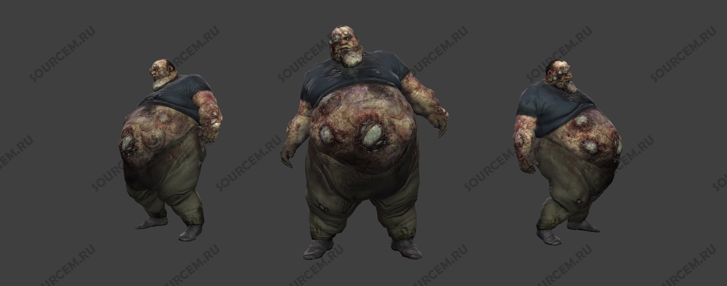L4D2 zombie Boomer player model CSS (V34, OB)