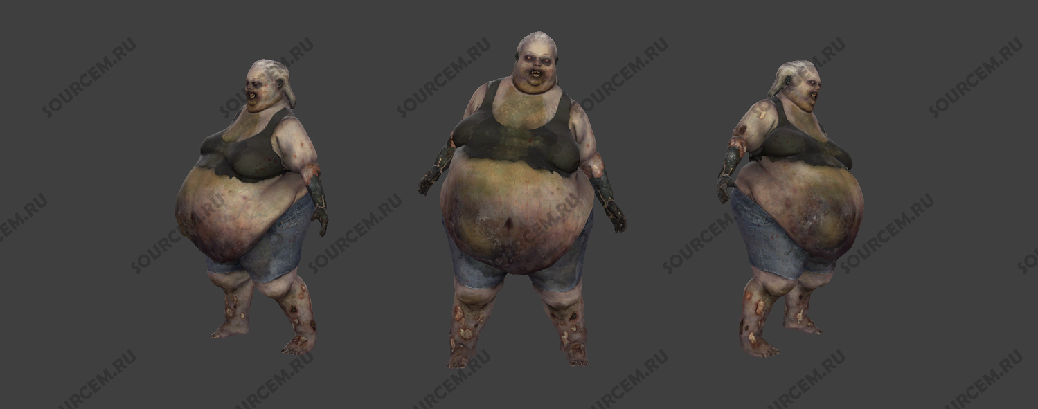 L4D2 zombie Boomette player model CSS (V34, OB)