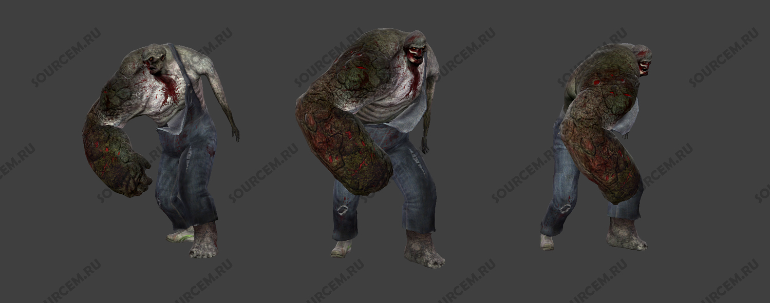 L4D2 zombie CHARGER player model CSS (V34, OB)