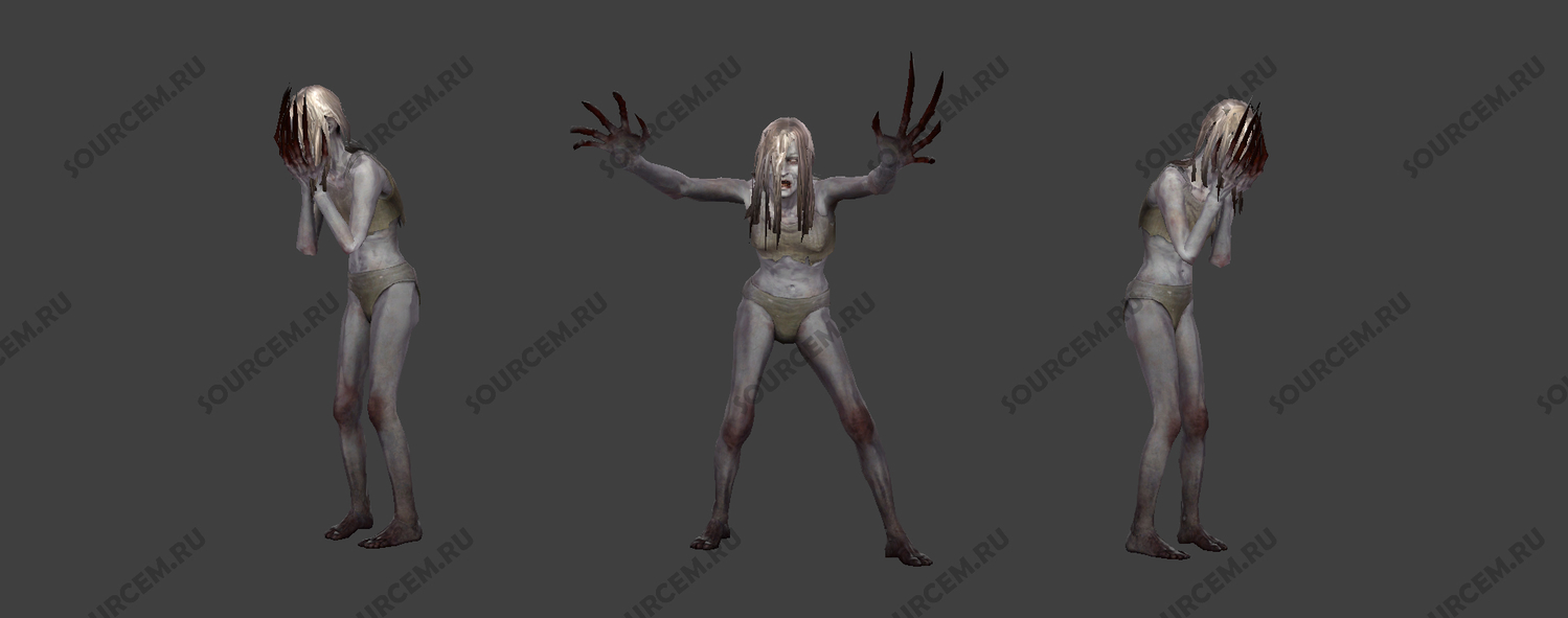 L4D2 zombie Witch player model CSS (V34, OB)